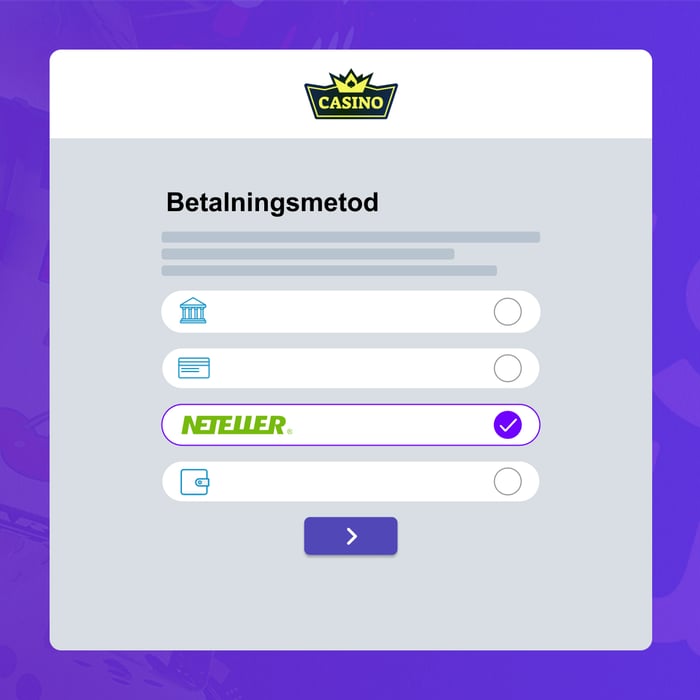 Gå till kassan och välj Neteller