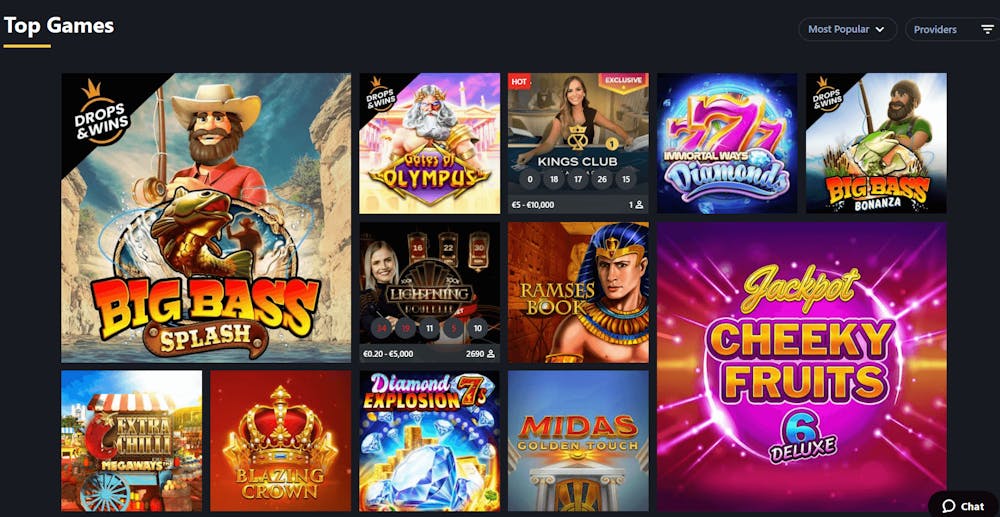 Spelutbud hos 24 Slots Casino