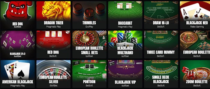 Spela baccarat, blackjack och roulette hos 31Bet