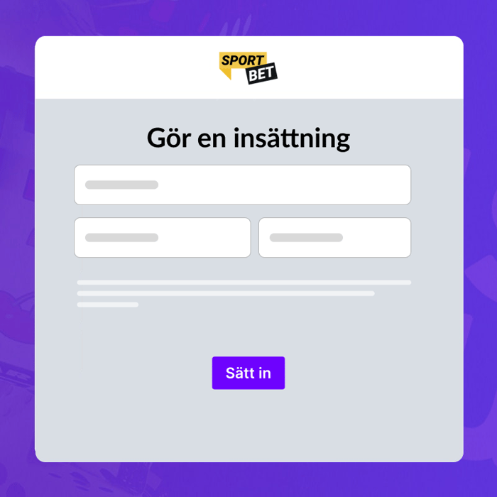 Gör en insättning