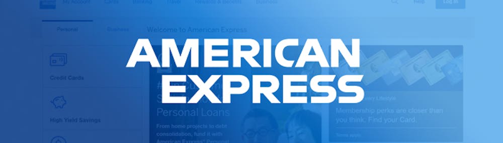 Logotypen för American Express (AmEx). Du som har betalkortet kan använda det till att göra transaktioner på ett American Express casino utan svensk licens.