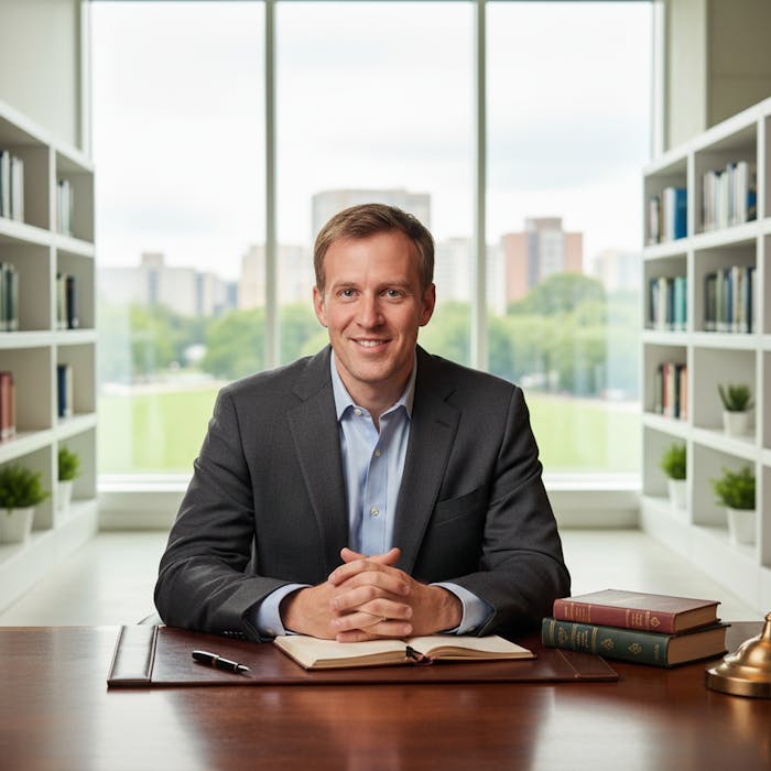 Anders inne på sitt kontor.