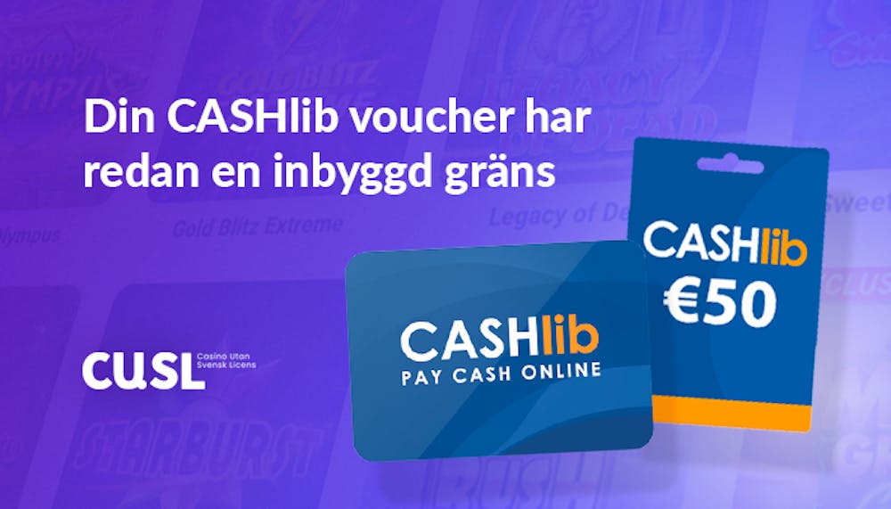 På ett CASHlib casino utan svensk licens får du det enklare att spela ansvarsfullt eftersom betalningstjänsten har en inbyggd insättningsgräns.