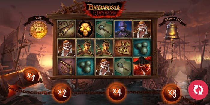 Spelplanen och dess visuella uppbyggnad i sloten Barbarossa Revenge..