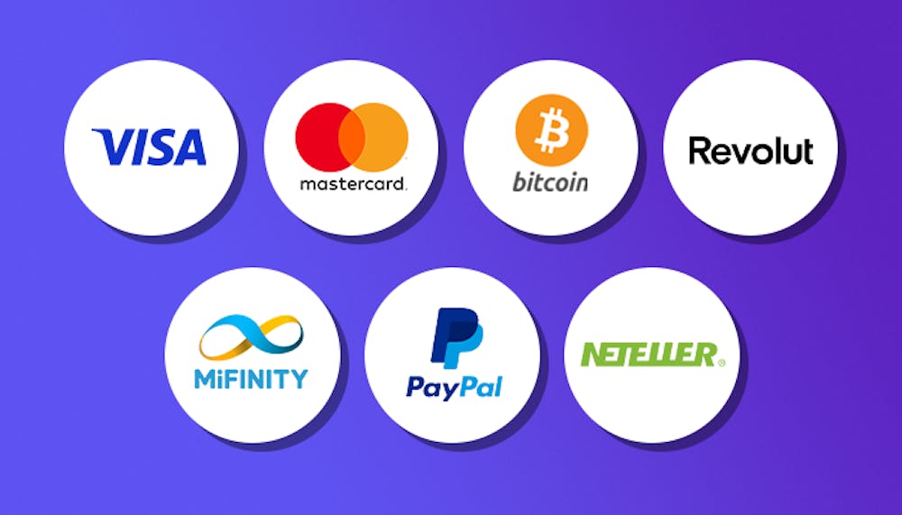 På casinon utan spelgräns kan bland annat Visa, Mastercard, Bitcoin, Revolut, MiFinity, PayPal och Neteller användas för insättningar och uttag.