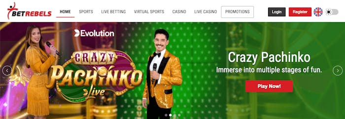 Betrebels är en MGA-spelsida som erbjuder såväl casino som betting