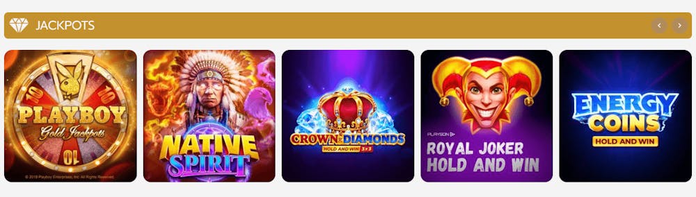 Betrophy Casino har många populära jackpot slots i sitt utbud