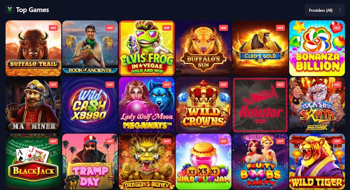 Spelutbud hos Bets.io