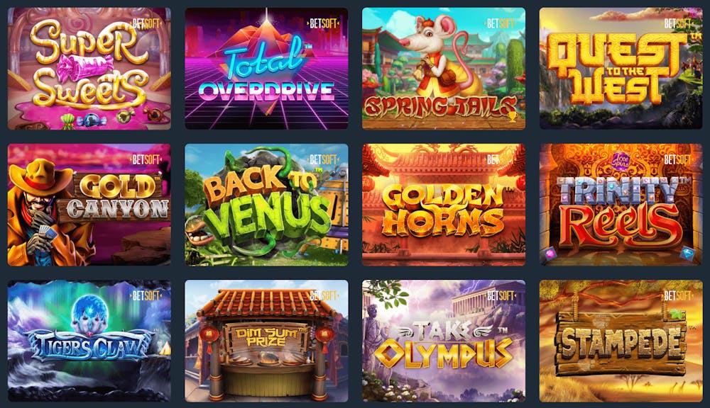 Screenshot på spel som Betsoft erbjuder på casino utan svensk licens.