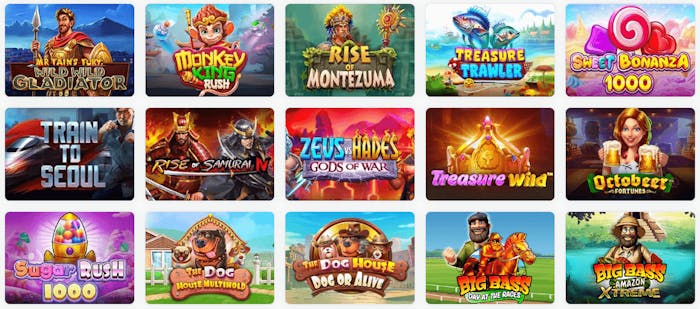 Spela populära slots som Sweet Bonanza 1000 och Big Bass Amazon Extreme hos Betsolino. 