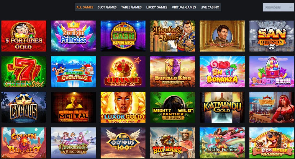 Betstro Casinos spelutbud