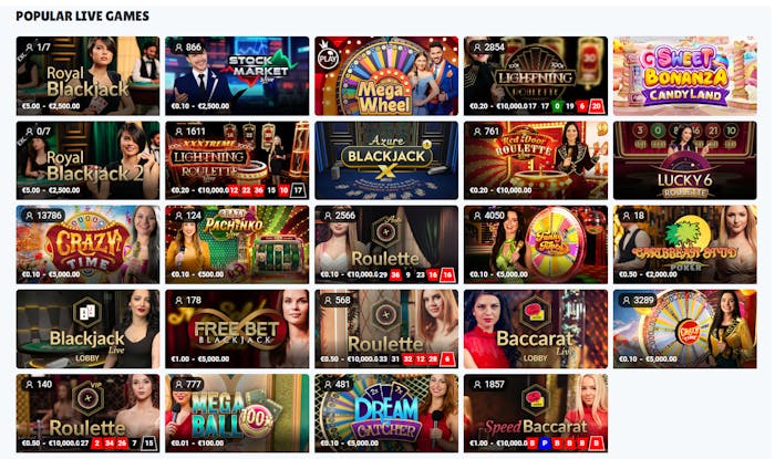 Live casino hos Betzino Casino