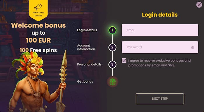 Hur du registrerar dig på Bizzo Casino