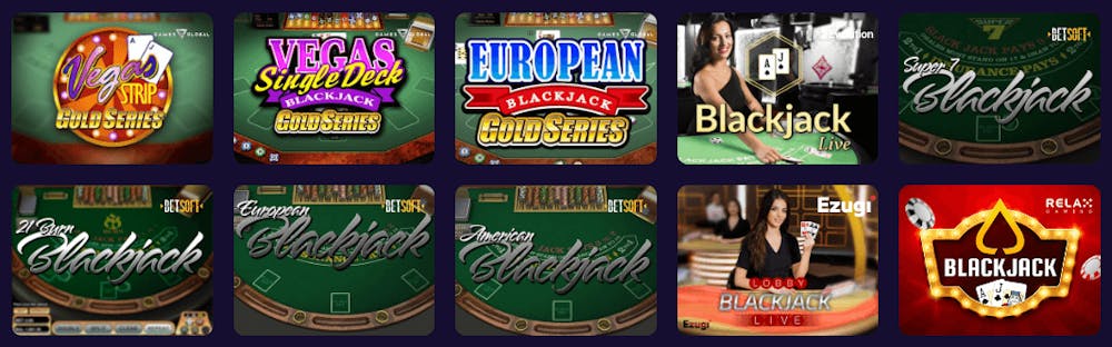 Olika varianter av blackjack på utländska casino