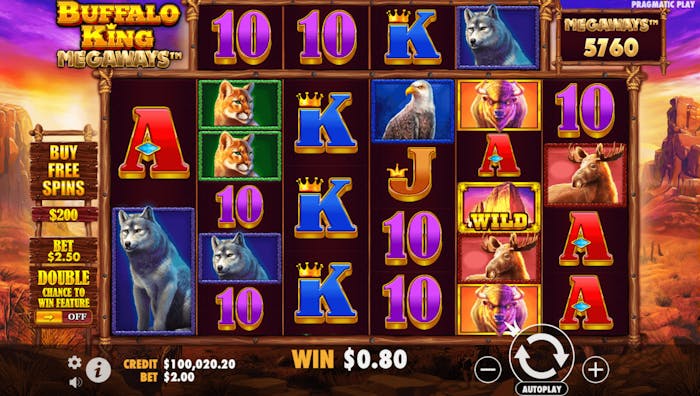 Gameplay av Buffalo King Megaways