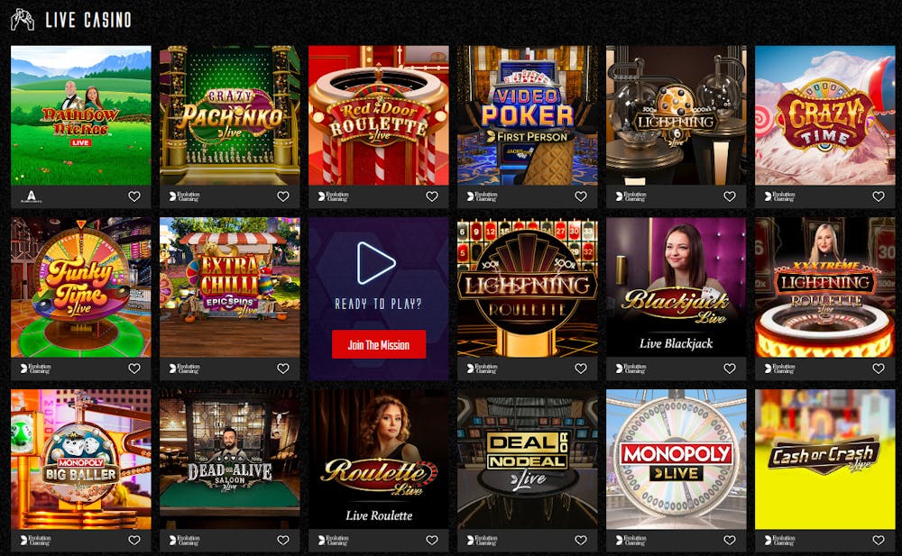 Live casino hos Captain Spins