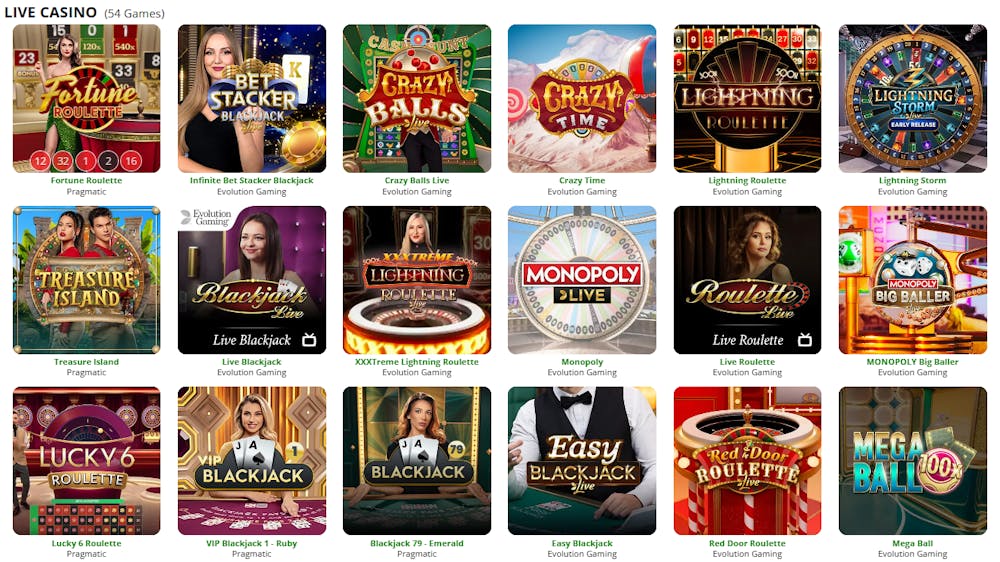 Live casinot hos Casilime.