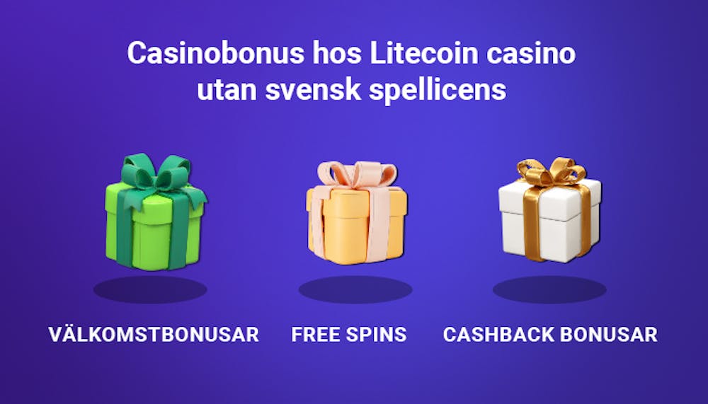 Casinobonusar på casinon med Litecoin