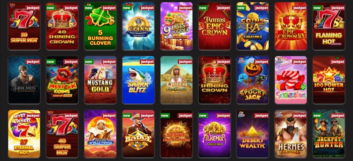 I utbudet av jackpottspel hos Casinostars finns många populära titlar. Se här Jackpot Hunter, Coins of Ra och Mustang Gold.