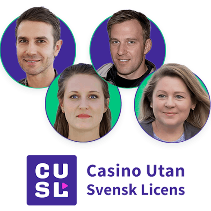Teamet bakom CUSL samt sajtens logotyp.