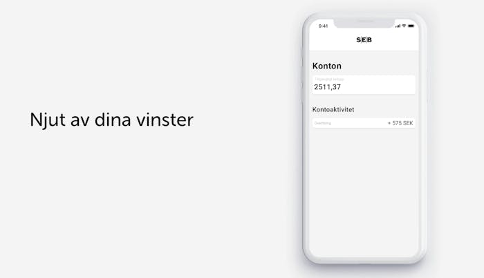 En utbetalning från ett casino med Trustly är slutförd i en smartphone.