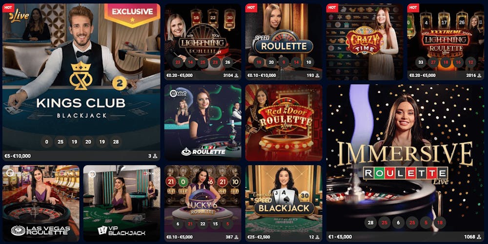 Live casinospel på Dreambet