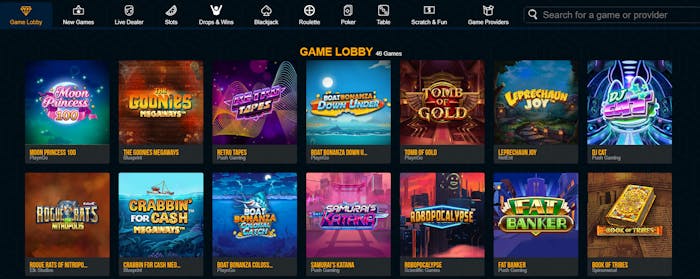 Spelutbud hos Dream Vegas Casino