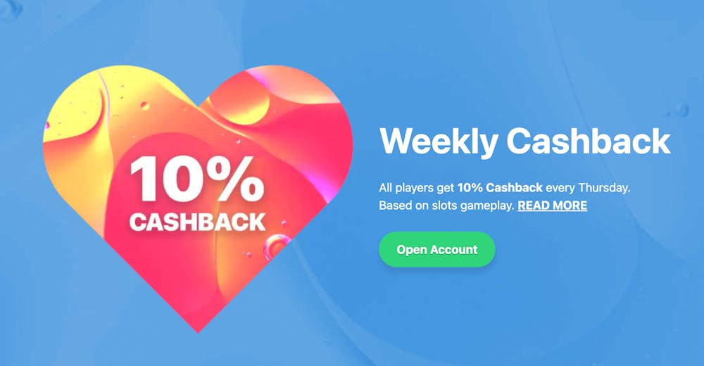 Cashback på Dreamz Casino