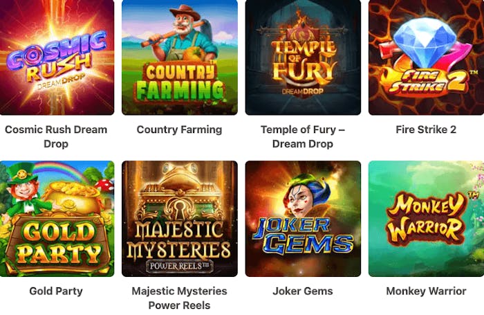 Utbudet av jackpottspel på Dreamz Casino