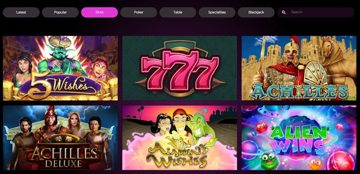 el royale casino urval av spel