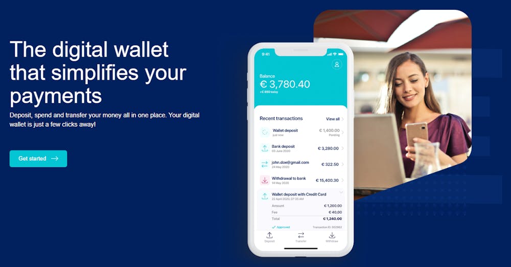 Startsidan hos eZeeWallet. Du kan snabbt börja använda tjänsten till att göra insättningar och uttag på ett eZeeWallet casino utan svensk licens.