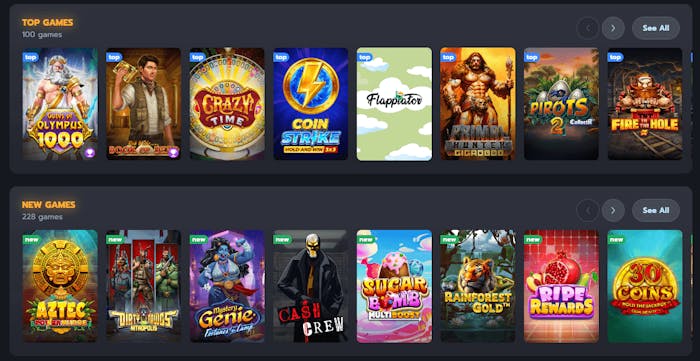 Upptäck spelutbudet på Flappy Casino