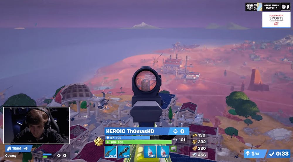 Gameplay av Fortnite.