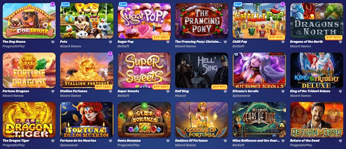 Spela slots som The Dog House, Sugar Pop och Pets hos Gamblezen.