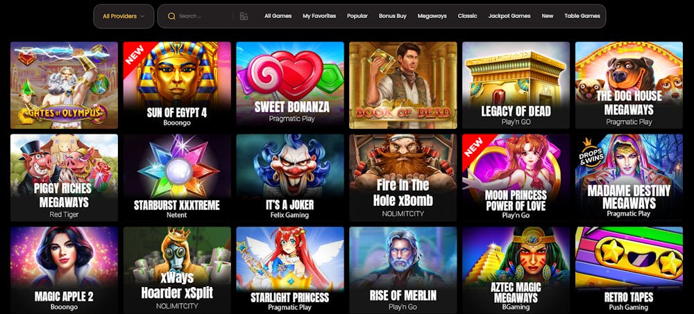 Spelutbud hos Goldenbet Casino