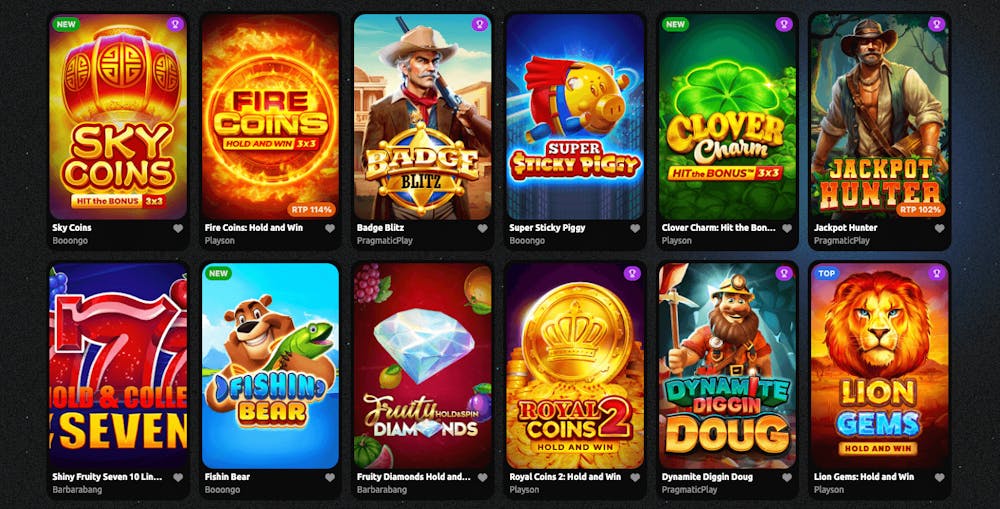 Hexabet har jackpot slots i sitt utbud. Se här titlar som Jackpot Hunter, Super Sticky Piggy och Lion Gems.