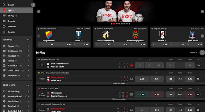 En överblick över iBet casinos sportsbook.