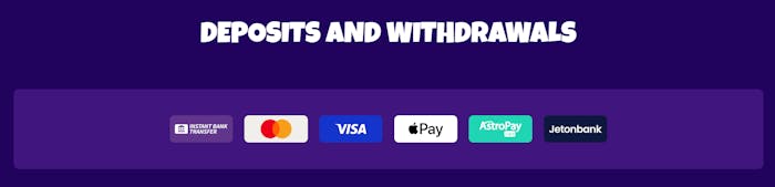 Insättnings- och uttagsmetoder på Slot Owl Casino.
