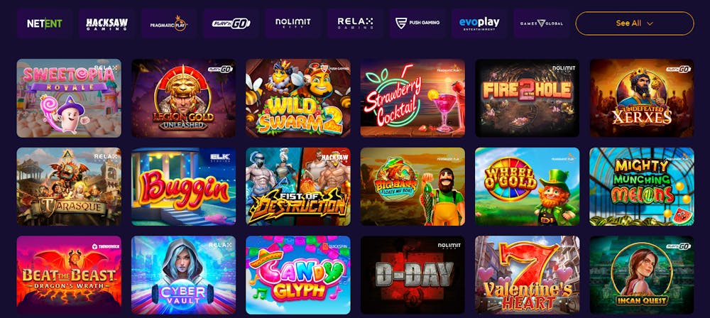 Spelutbud hos iWildCasino