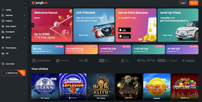 jungliwin casino hemsida
