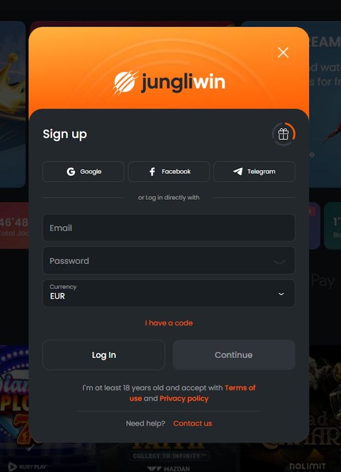 jungliwin casino registrerningssida