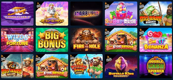 Ett urval av de spel som finns på Lapilanders.