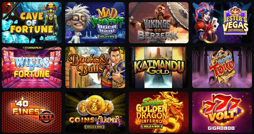 Slot-sektionen på Lucky Trunk Casino.