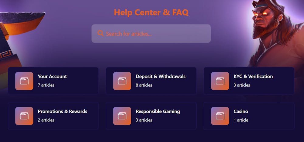 Lyra Casinos hjälpcenter och FAQ.