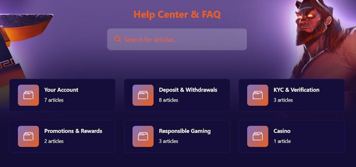 Lyra Casinos hjälpcenter och FAQ.