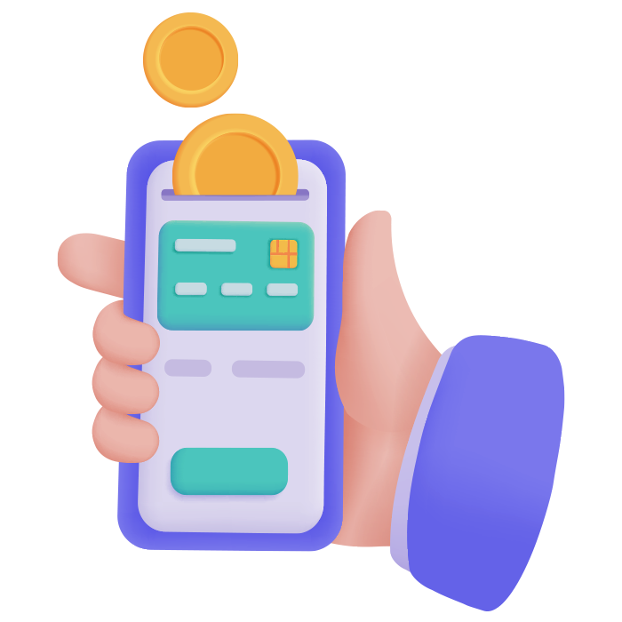 En smartphone och en mobilapp för betalningar.