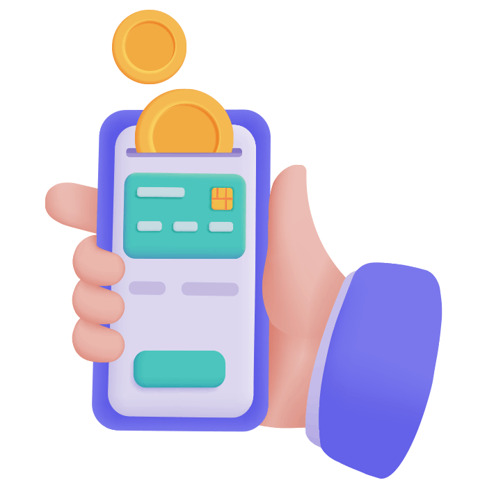 En smartphone och en mobilapp för betalningar.