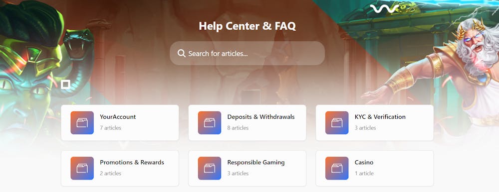 Moi Casinos hjälpcenter och FAQ.