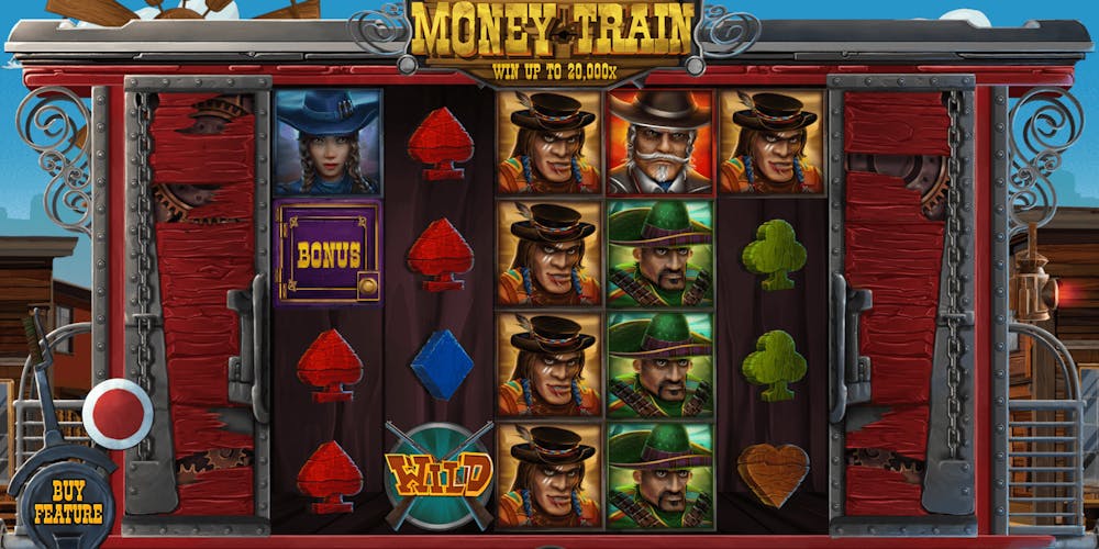 Screenshot på gameplay av Money Train slot.