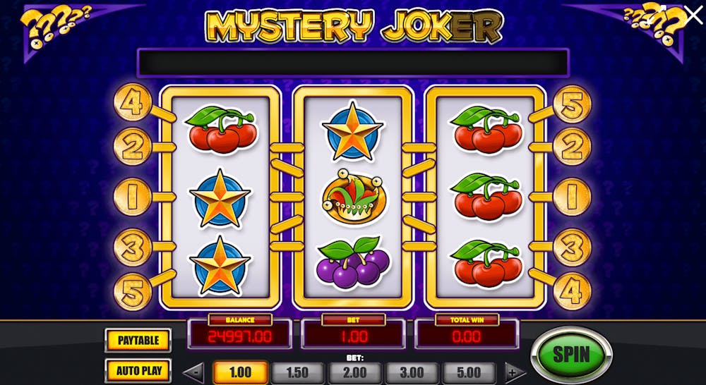 Spelplanen i Mystery Joker.